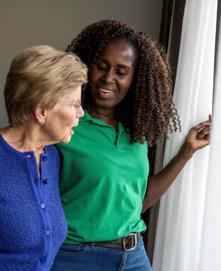 Carer supporting person at home